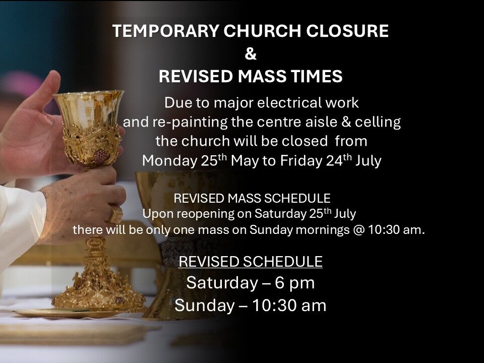 Temporary closure of church